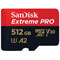 Photos Extreme PRO microSDXC UHS-I - 512Go + Adapt SD