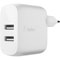 Photos Chargeur secteur Double USB-A 12W - Blanc