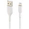 Photos Câble à gaine tressée Lightning / USB-A - 2m/Blanc