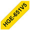 Photos HGe651V5 - Noir sur jaune / Pack 5 rubans
