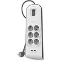 Multiprise parafoudre 6 prises avec 2 ports USB