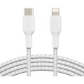Câble gaine tressée USB-C/Lightning (1 m, noir)
