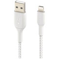 Câble à gaine tressée Lightning / USB-A - 2m/Blanc