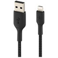 Câble à gaine tressée Lightning / USB-A - 2m/Noir