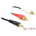 Adaptateur Jack 3,5mm vers 2 x RCA mâles 1.5m