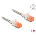 Câble RJ45 Cat.6A U/UTP mince 1 m transparent
