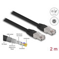 Câble RJ45 Cat.6A S/FTP, extérieur 2 m