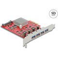 Carte PCIe x4 vers 4 x USB-A 10 Gbps
