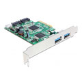 Carte PCIe x4 vers 2x USB 10 Gbps + 2x SATA