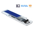Boîtier USB-C transparent SSD M.2 NVMe