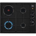 Table De Cuisson Mixte 60 cm 4 Feux Noir