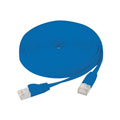 Cordon RJ45 plat CAT6 U/FTP Snagless 10m / Bleu