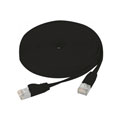 Cordon RJ45 plat CAT6 U/FTP Snagless 20m / Noir