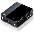 KVM DisplayPort/audio USB 2 ports 4K + cables