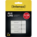 Alu Line USB 2.0 - 3 x 16 Go / Argent