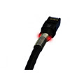 Cat 6a U/UTP avec repérage lumineux - noir / 4,9m