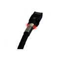 Cat 6a U/FTP avec repérage lumineux - noir / 12,2m
